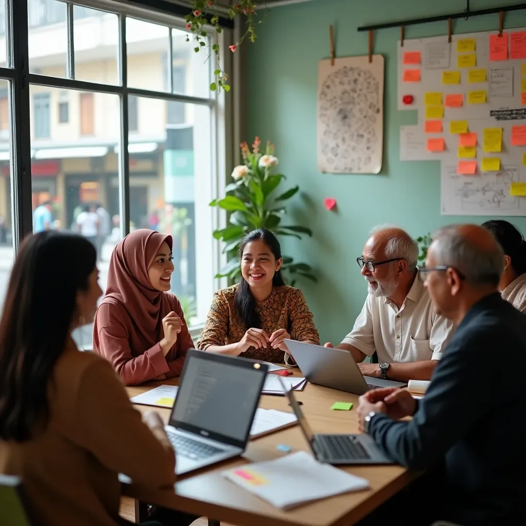 Professional team collaboration